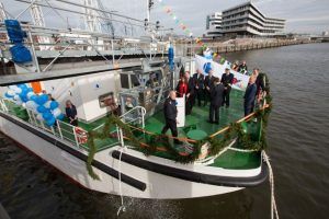 World’s First LNG Hybrid Barge Christened In Hamburg