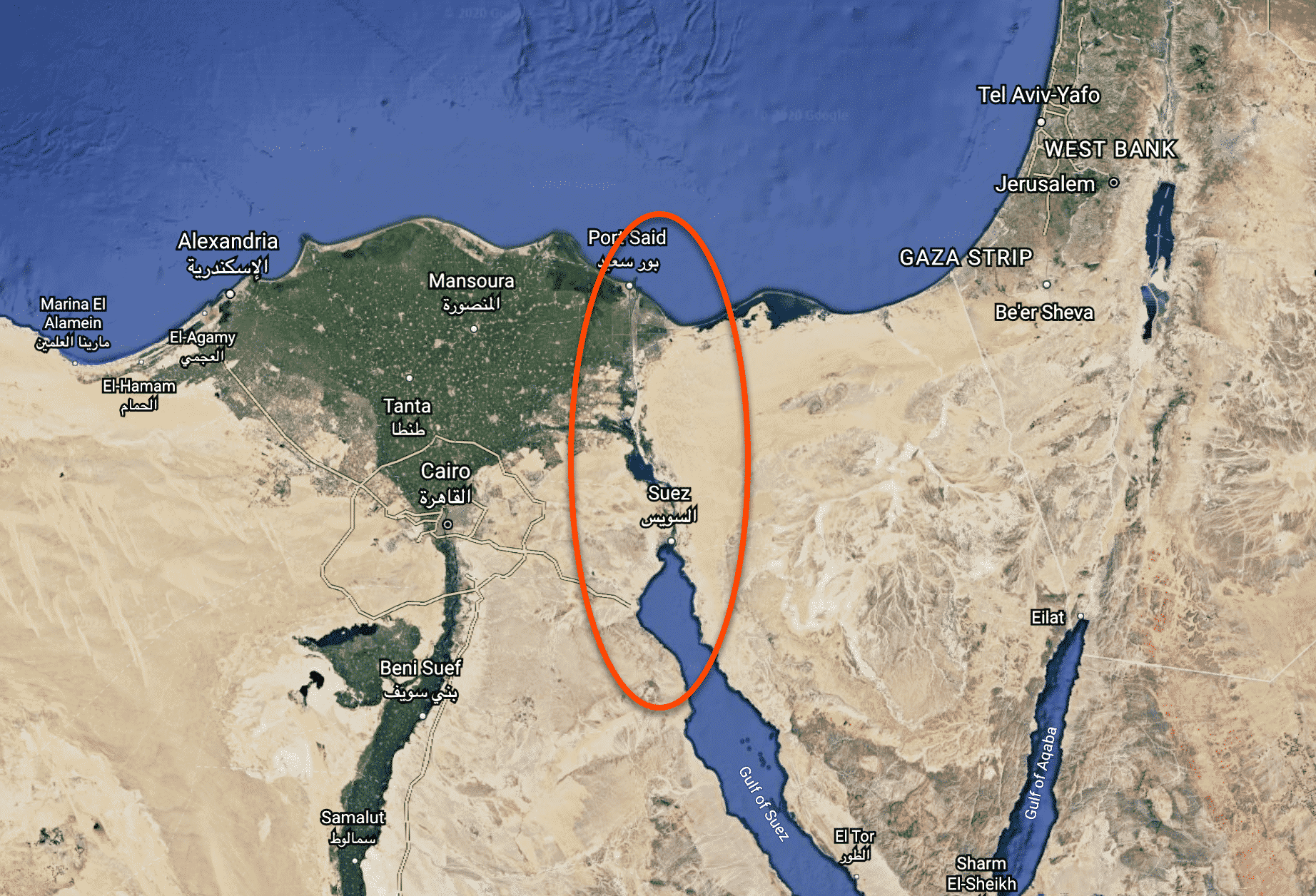 Egypt Suez Canal Map