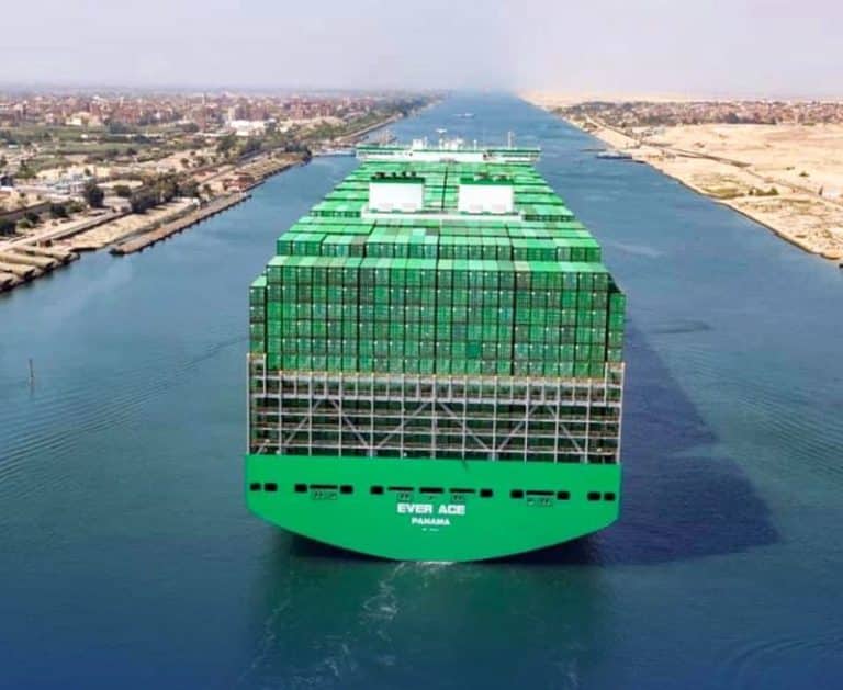 Captain Of Evergreen S Mega Container Ship Felicitated After Vessel Transits Suez Canal
