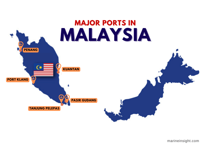 Ports in Malaysia Map