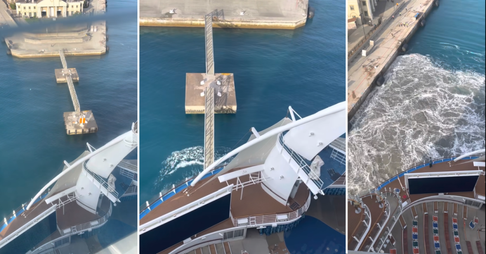 Watch One Of World’s Longest Cruise Ships Crashes Into Jamaican Pier