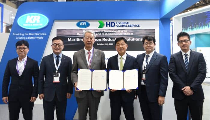 Signing of MoU between KR and HD Hyundai Global Service