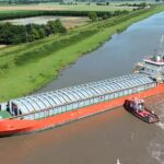 Cargo Ship Runs Aground In River Nene En Route From Latvia To Wisbech